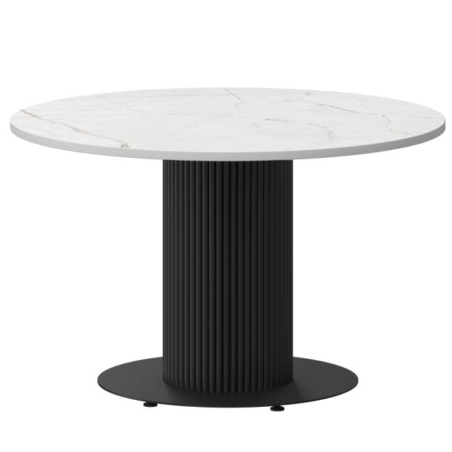 Стол Рудд К 100 чёрный/белый мрамор