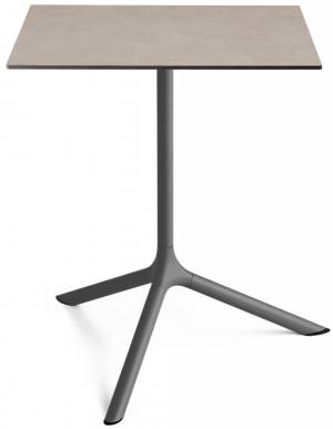Стол ламинированный обеденный Tripe Maxi антрацит, тортора шпатель 700х700х740 мм