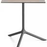 Стол ламинированный обеденный Tripe Maxi антрацит, тортора шпатель 700х700х740 мм