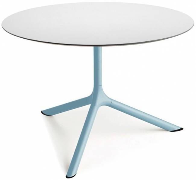 Столик ламинированный кофейный Tripe Maxi голубой, белый Ø800х510 мм Столик ламинированный кофейный Tripe Maxi голубой, белый Ø800х510 мм