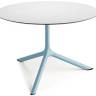 Столик ламинированный кофейный Tripe Maxi голубой, белый Ø800х510 мм Столик ламинированный кофейный Tripe Maxi голубой, белый Ø800х510 мм