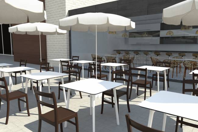 Стул пластиковый Tiffany коричневый 450х510х850 мм