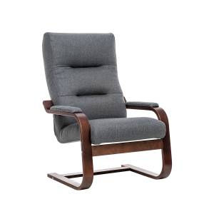 Кресло Leset Оскар Орех текстура Malmo 95 (темно-серый)