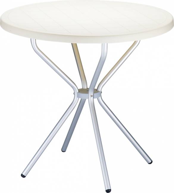 Стол пластиковый Poppy 80 бежевый Ø800х720 мм