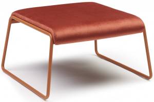 Пуф с обивкой Lisa Lounge Pouf терракотовый, красный 630х550х350 мм