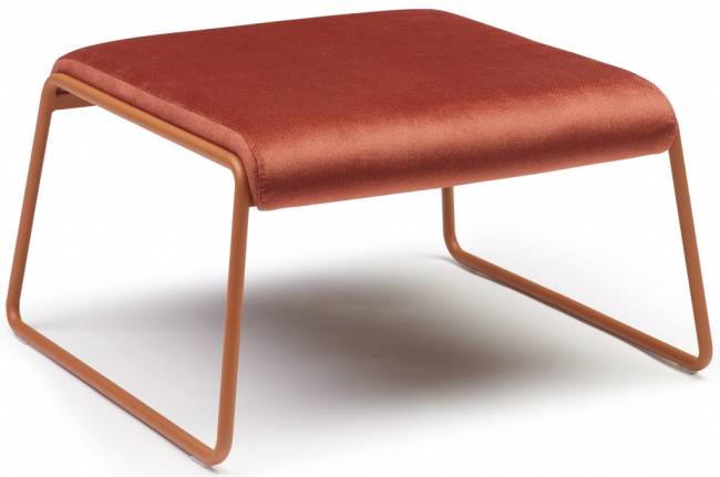 Пуф с обивкой Lisa Lounge Pouf терракотовый, красный 630х550х350 мм