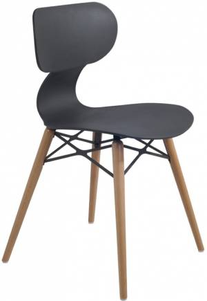 Стул пластиковый Yugo-S Wox Beech антрацит 460х475х783 мм