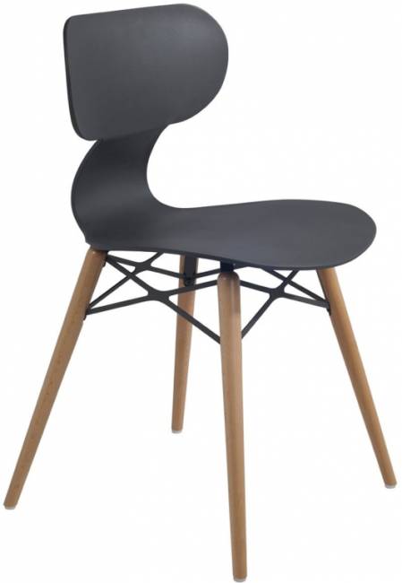 Стул пластиковый Yugo-S Wox Beech антрацит 460х475х783 мм