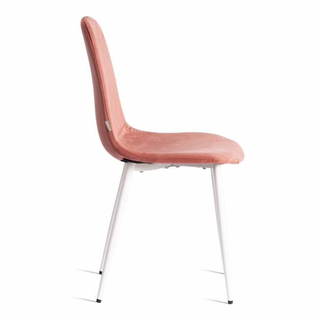 Стул BREEZE (mod. JSC-58) / 1 шт. в упаковке Велюр/металл , 44 х 53 х 86 см, Coral (коралловый) HLR44 / белый коралловый Велюр/металл
