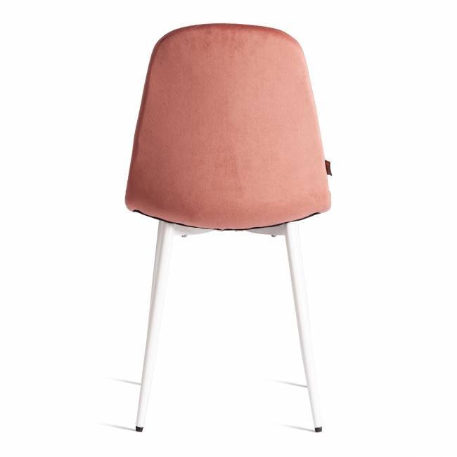 Стул BREEZE (mod. JSC-58) / 1 шт. в упаковке Велюр/металл , 44 х 53 х 86 см, Coral (коралловый) HLR44 / белый коралловый Велюр/металл