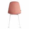 Стул BREEZE (mod. JSC-58) / 1 шт. в упаковке Велюр/металл , 44 х 53 х 86 см, Coral (коралловый) HLR44 / белый коралловый Велюр/металл
