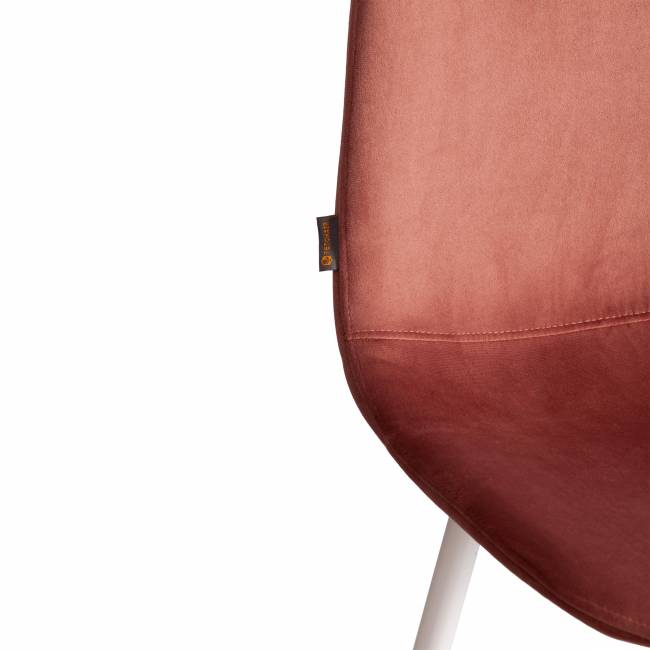 Стул BREEZE (mod. JSC-58) / 1 шт. в упаковке Велюр/металл , 44 х 53 х 86 см, Coral (коралловый) HLR44 / белый коралловый Велюр/металл