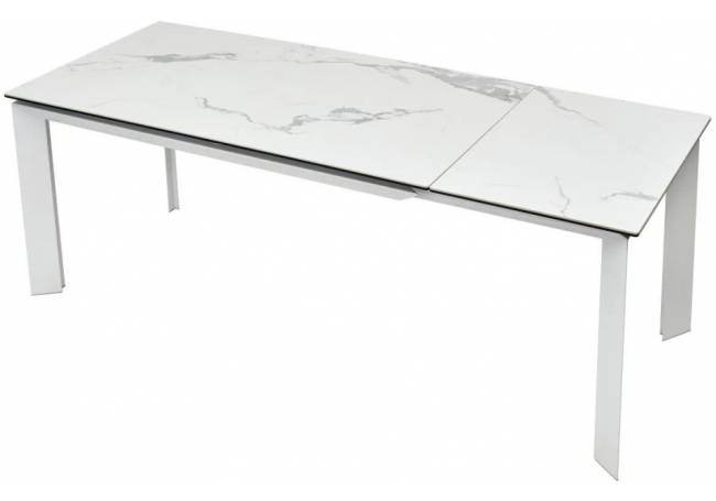 Керамический стол Cremona 140 matte statuario белый мрамор матовый / белый