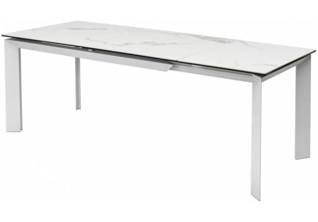 Керамический стол Cremona 140 matte statuario белый мрамор матовый / белый