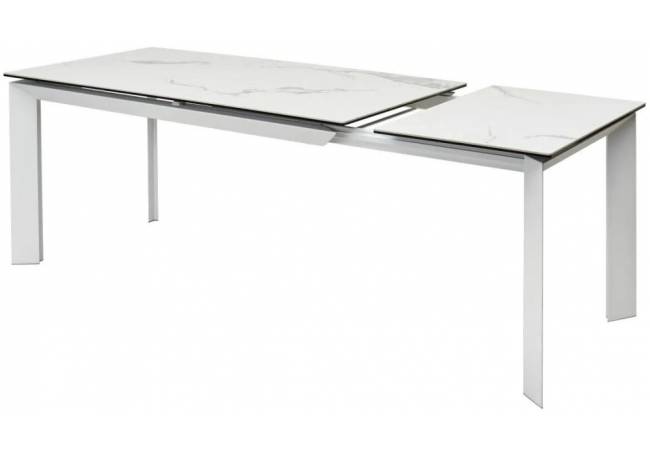 Керамический стол Cremona 140 matte statuario белый мрамор матовый / белый