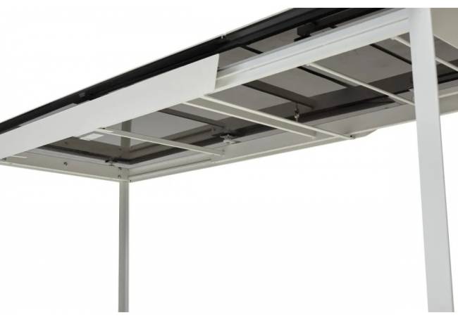 Керамический стол Cremona 140 matte statuario белый мрамор матовый / белый