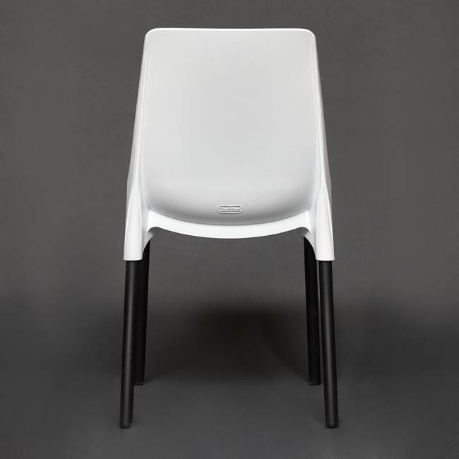 Стул GENIUS (mod 75) / 1 шт. в упаковке металл/пластик, 46x56x84cм, белый/черные ножки белый металл/пластик Стул GENIUS (mod 75) / 1 шт. в упаковке металл/пластик, 46x56x84cм, белый/черные ножки белый металл/пластик