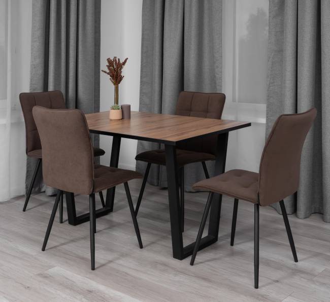 Стул обеденный Bari/Бари велюр, коричневый, 6, 46х55х89 коричневый велюр