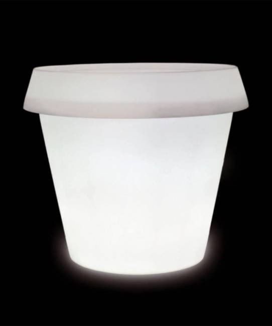 Кашпо пластиковое светящееся Big Gio Lighting белый Ø1450х1430 мм