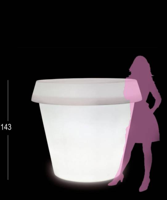 Кашпо пластиковое светящееся Big Gio Lighting белый Ø1450х1430 мм