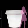 Кашпо пластиковое светящееся Big Gio Lighting белый Ø1450х1430 мм