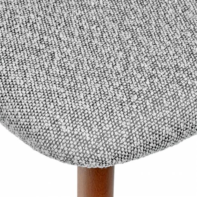 Стул полубарный Lucas светло-серый букле, ножки цвета орех