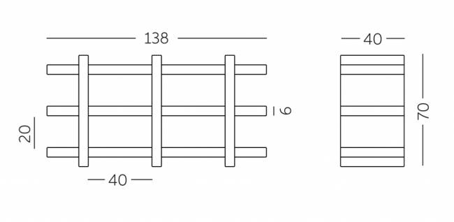 Стеллаж книжный пластиковый Booky 3 Standard 1380х400х700 мм