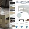 Стол журнальный BeautyStyle 26 венге/стекло белое