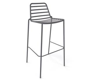 Стул металлический барный Link серый 460х420х960 мм