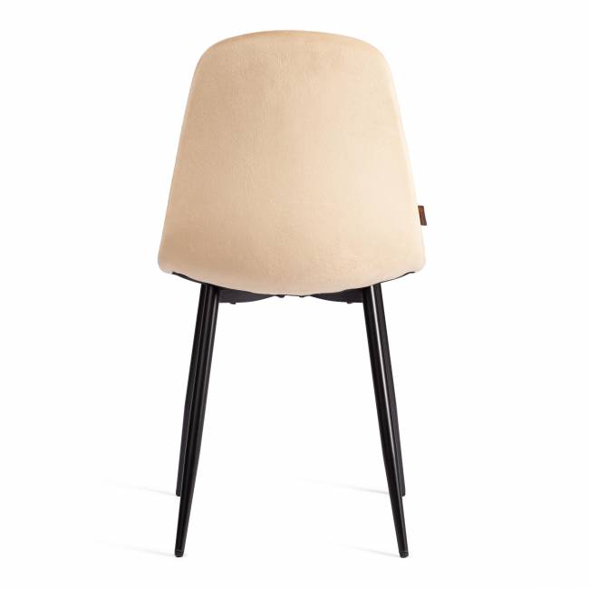 Стул BREEZE (mod. JSC-58) Велюр/металл , 44 х 53 х 86 см, sandy (песочный) HLR6 / черный  (Комплект из 4 шт.) песочный Велюр/металл