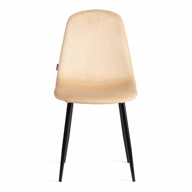 Стул BREEZE (mod. JSC-58) Велюр/металл , 44 х 53 х 86 см, sandy (песочный) HLR6 / черный  (Комплект из 4 шт.) песочный Велюр/металл