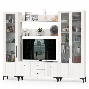 Валенсия гостиная № 61 цвет белый шагрень