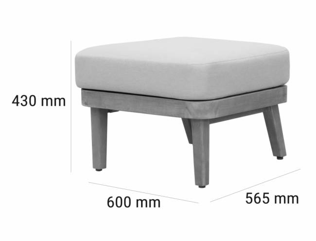 Пуф с подушкой Mali натуральный 600х565х430 мм Пуф с подушкой Mali натуральный 600х565х430 мм