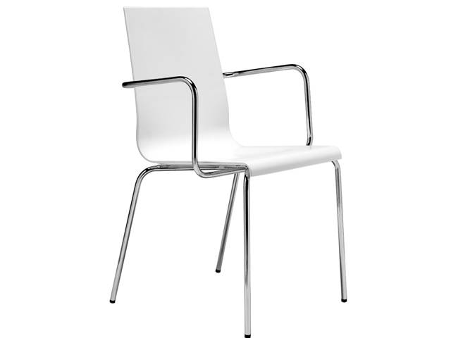 Кресло пластиковое Kuadra белый 520х520х865 мм