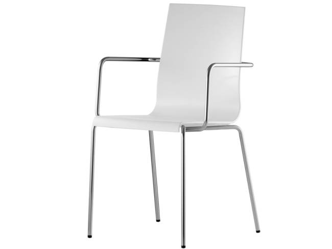 Кресло пластиковое Kuadra белый 520х520х865 мм