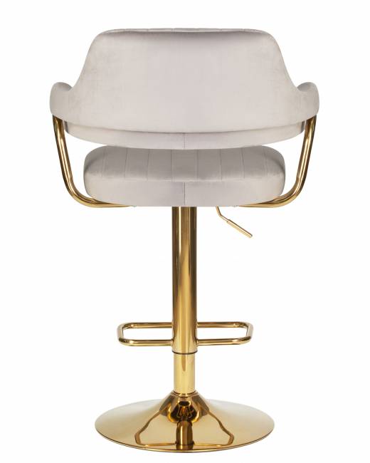 Стул барный DOBRIN CHARLY GOLD, серый велюр (MJ9-75)