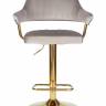 Стул барный DOBRIN CHARLY GOLD, серый велюр (MJ9-75)