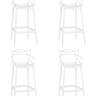 Набор 4 шт Стул барный DOBRIN MASTERS BAR, белый (W-02)