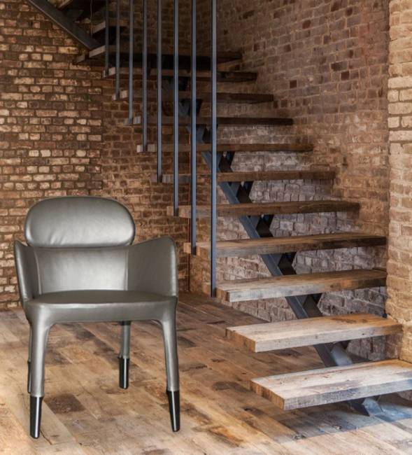 Кресло металлическое мягкое Ester матовый никель, серебристый 585х590х820 мм Кресло металлическое мягкое Ester матовый никель, серебристый 585х590х820 мм