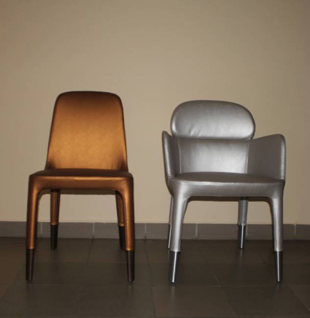 Кресло металлическое мягкое Ester матовый никель, серебристый 585х590х820 мм Кресло металлическое мягкое Ester матовый никель, серебристый 585х590х820 мм