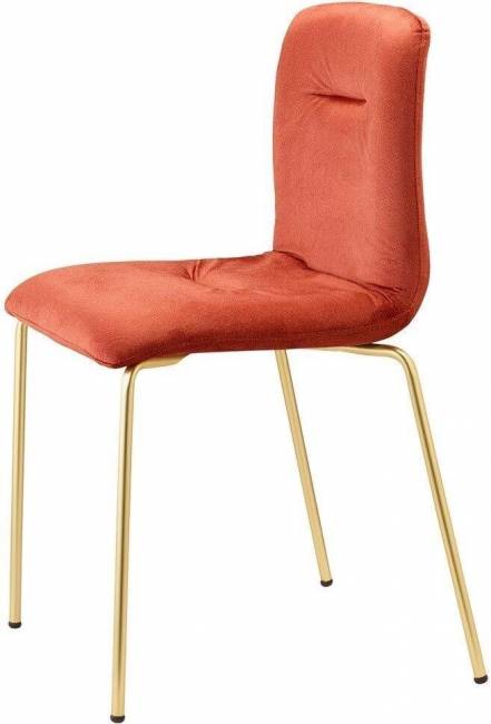 Стул с обивкой Alice Pop золотой, красный 520х510х840 мм