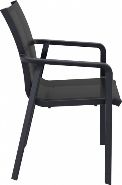 Кресло пластиковое Pacific черный 570х620х900 мм