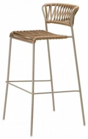 Стул полубарный плетеный Lisa Filo тортора 500х500х880 мм