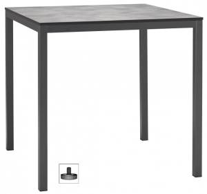 Стол ламинированный обеденный Mirto антрацит, цементный 790х790х750 мм