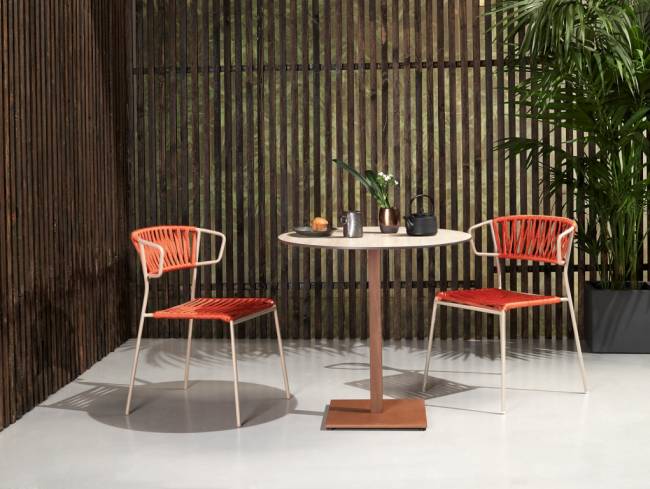 Подстолье металлическое Tiffany кортен 400х400х730 мм