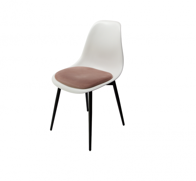 Стул Туссе чёрный /белый, розовый