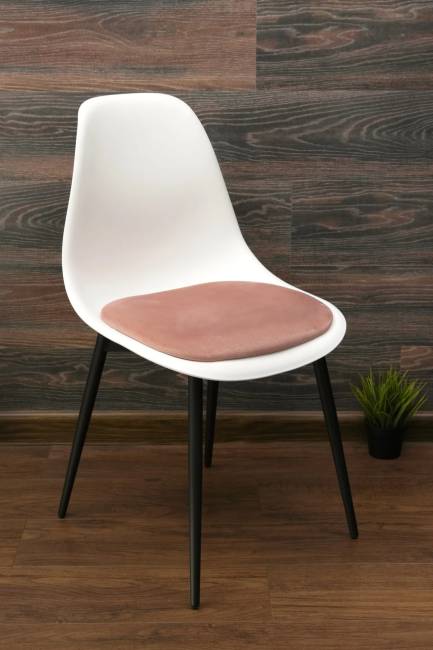 Стул Туссе чёрный /белый, розовый