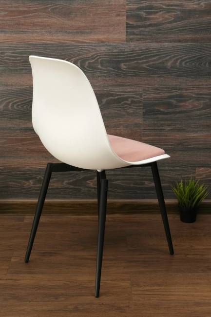 Стул Туссе чёрный /белый, розовый