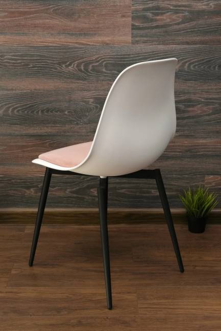 Стул Туссе чёрный /белый, розовый