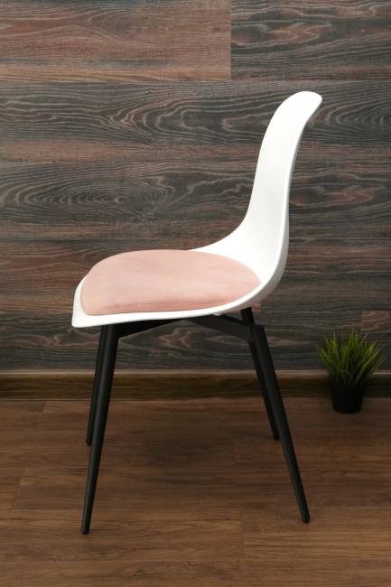 Стул Туссе чёрный /белый, розовый